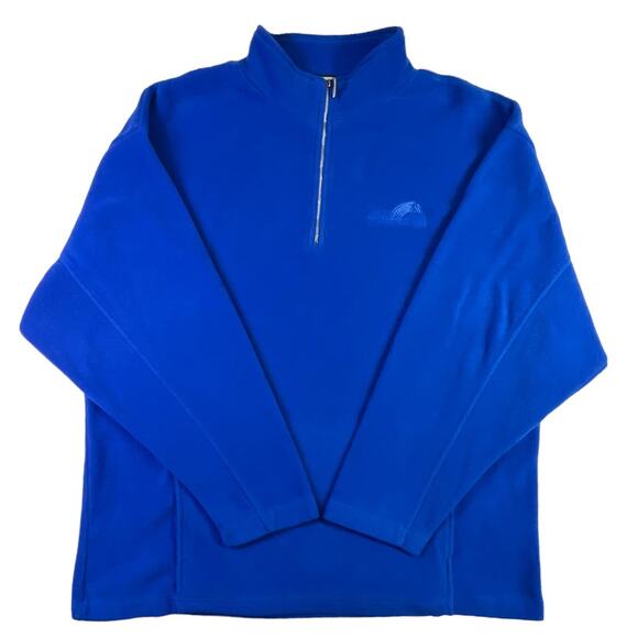North End Long Sleeve Quarter Zip Pullover Bunny Hug Sweatshirt Pockets Blue - Picture 3 of 13
